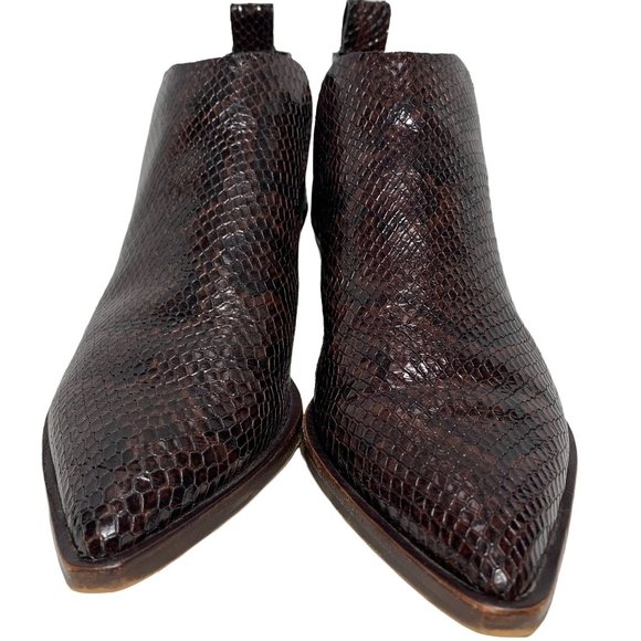 Dolce Vita Women's Brown Alligator Embossed Booties Size 8.5 - Picture 4 of 9